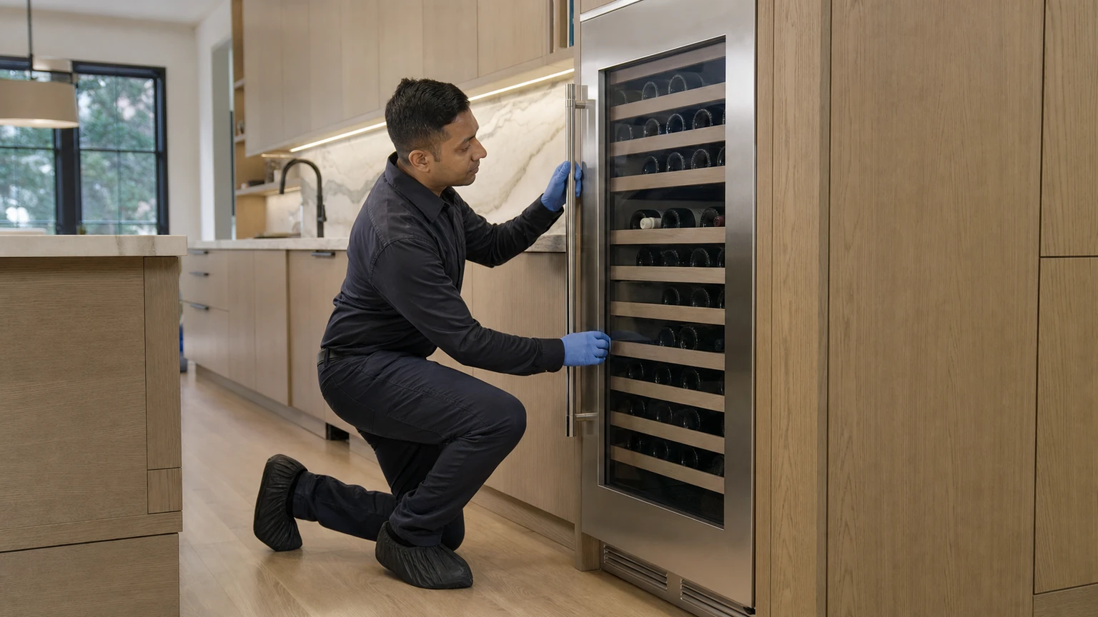 Undercounter ice maker diagnostic visit in the service area